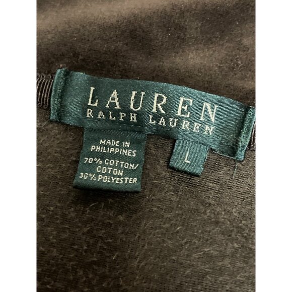 Ralph Lauren Women's Track Jacket Brown Velour Full Zip Long Sleeve Size Large - Picture 8 of 9